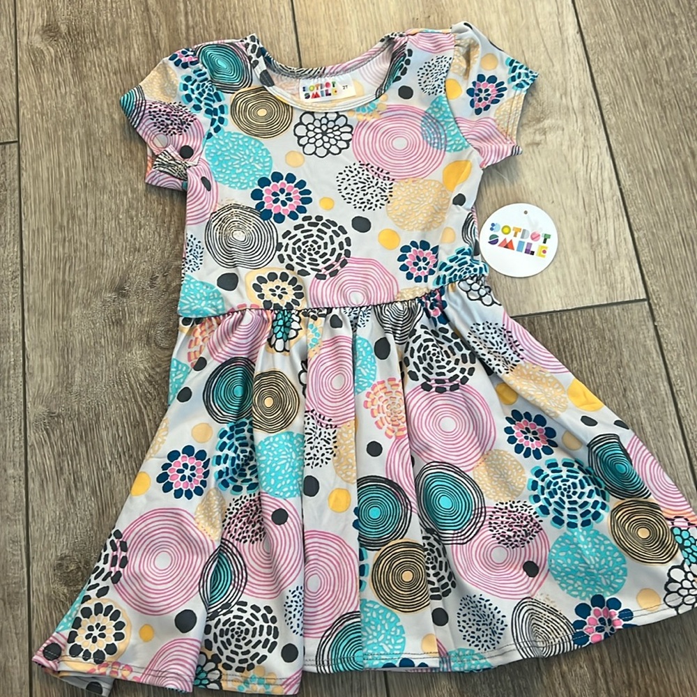 Dot Dot Smile Cap Sleeve Dress - Picture 1 of 2